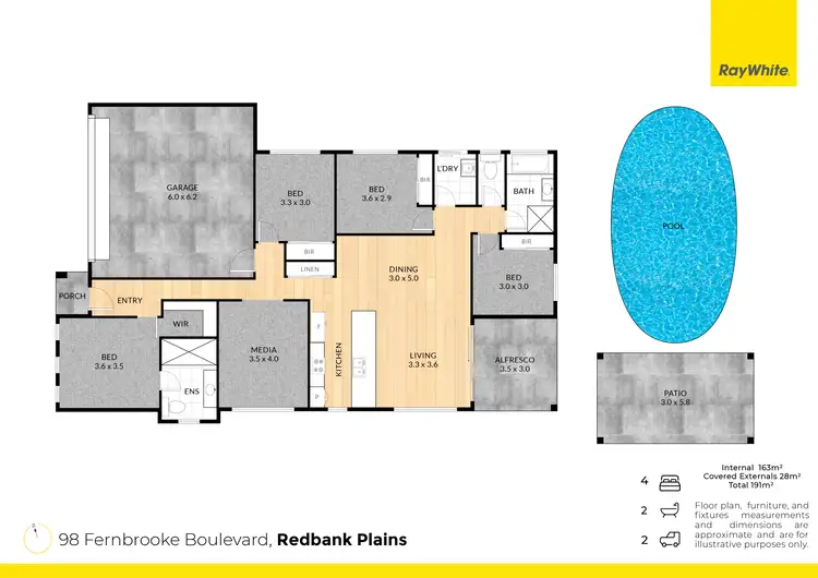 Floorplan of Homely house listing, 98 Fernbrooke Boulevard, Redbank Plains QLD 4301
