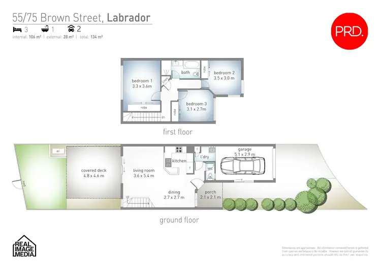 Floorplan of Homely townhouse listing, 55/75 Brown Street, Labrador QLD 4215