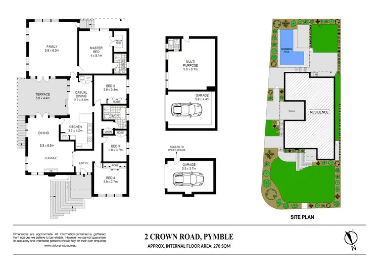 Floorplan of Homely house listing, 2 Crown Road, Pymble NSW 2073