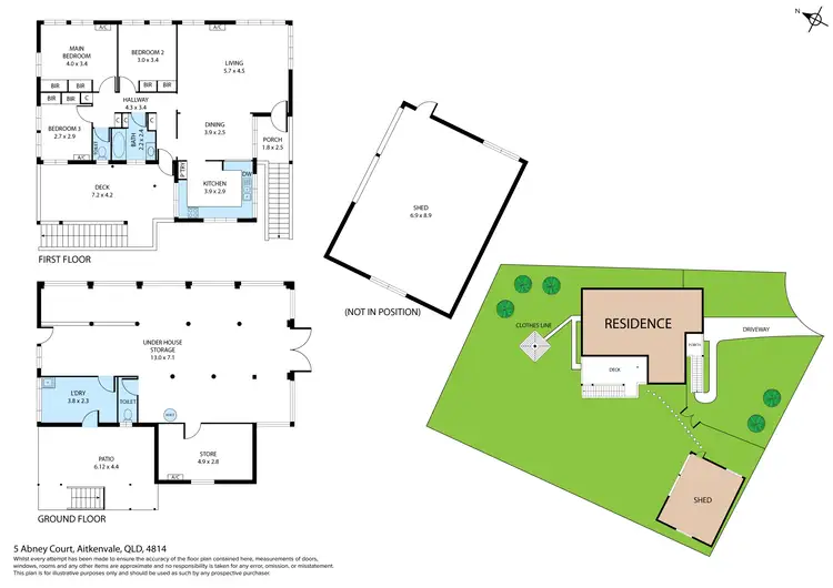 Floorplan of Homely house listing, 5 Abney Court, Aitkenvale QLD 4814