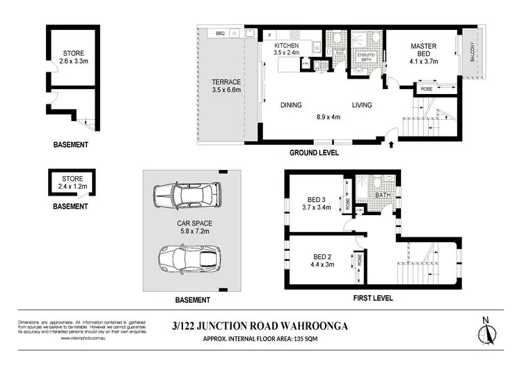 Floorplan of Homely townhouse listing, 3/122 Junction Road, Wahroonga NSW 2076
