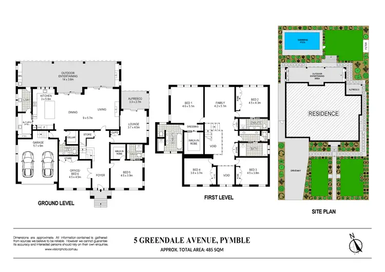 Floorplan of Homely house listing, 5 Greendale Avenue, Pymble NSW 2073