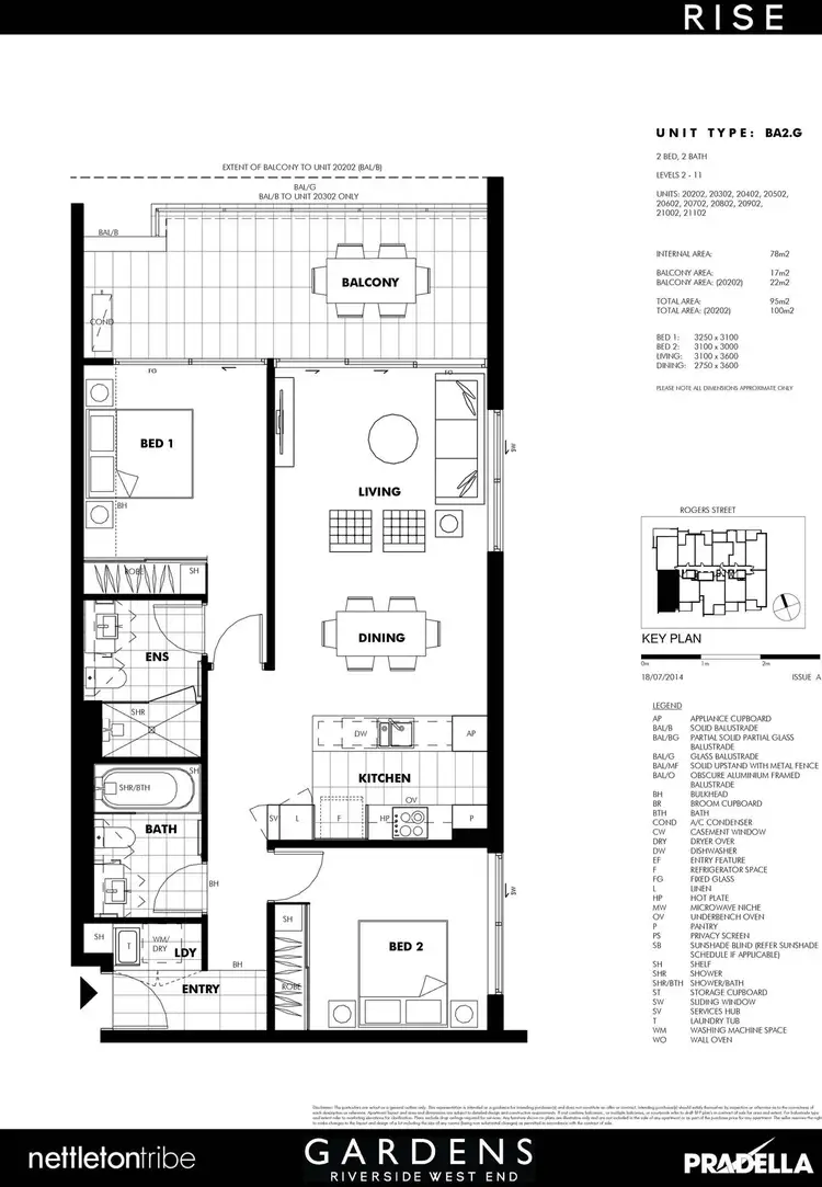 Floorplan of Homely apartment listing, 20702/60 Rogers Street, West End QLD 4101