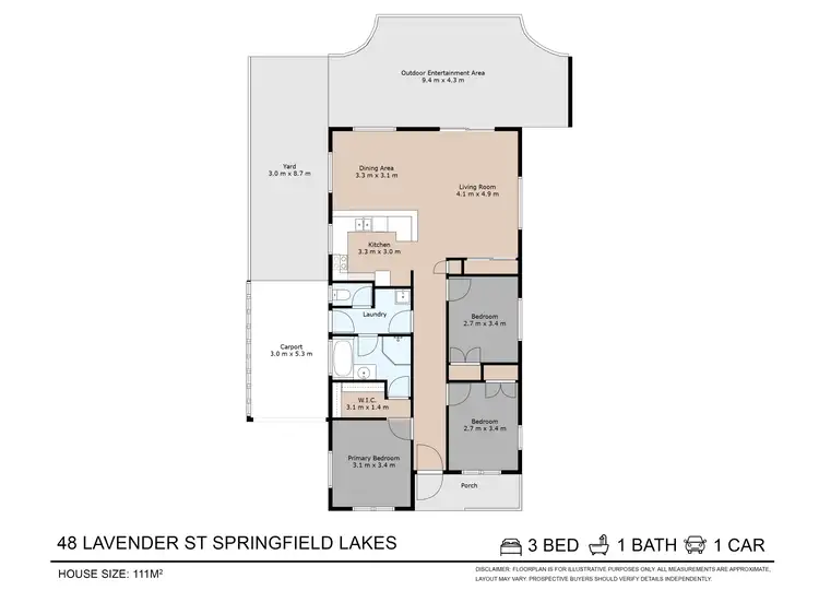 Floorplan of Homely house listing, 48 Lavender Street, Springfield Lakes QLD 4300