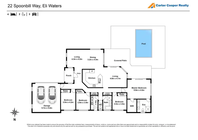 Floorplan of Homely house listing, 22 Spoonbill Way, Eli Waters QLD 4655