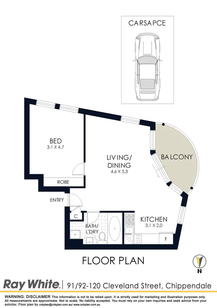 Floorplan of Homely apartment listing, 91/92-120 Cleveland Street, Chippendale NSW 2008