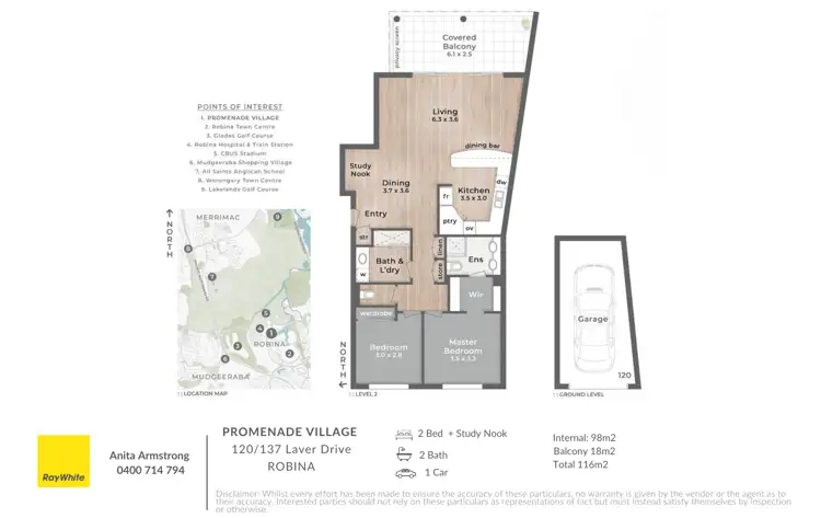 Floorplan of Homely apartment listing, 120/137 Laver Drive, Robina QLD 4226