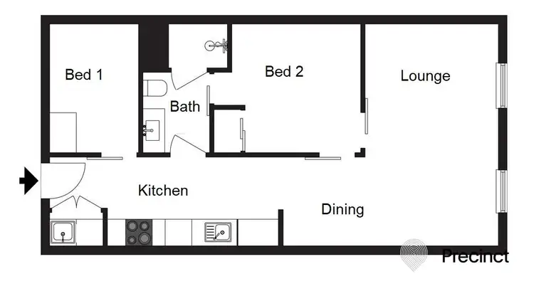 Floorplan of Homely apartment listing, 512/547 -551 Flinders lane, Melbourne VIC 3000