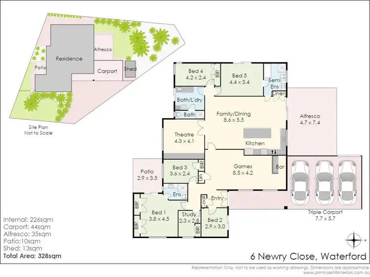 Floorplan of Homely house listing, 6 Newry Close, Waterford WA 6152