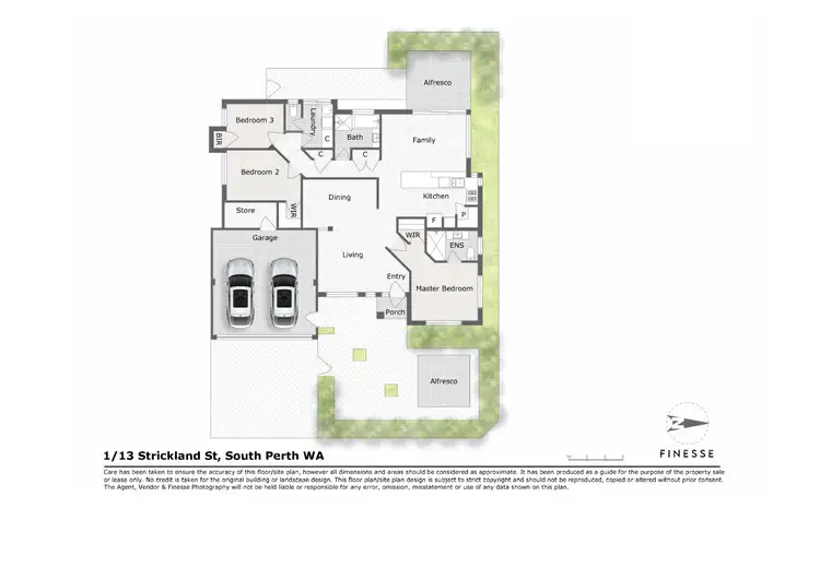Floorplan of Homely villa listing, 1/13 Strickland Street, South Perth WA 6151
