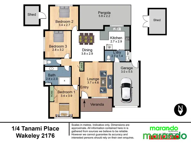 Floorplan of Homely villa listing, 1/4 Tanami Close, Wakeley NSW 2176