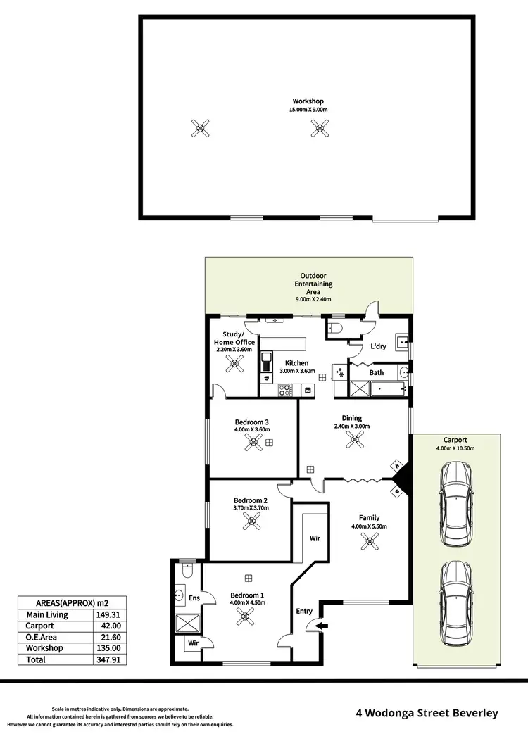Floorplan of Homely house listing, 4 Wodonga Street, Beverley SA 5009