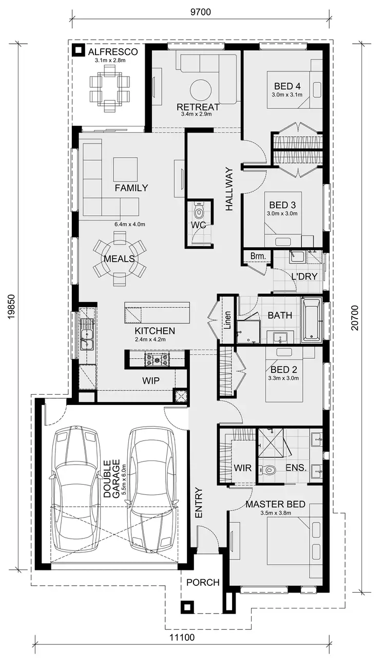 Floorplan of Homely house listing, 37 Francesca Street, Officer VIC 3809