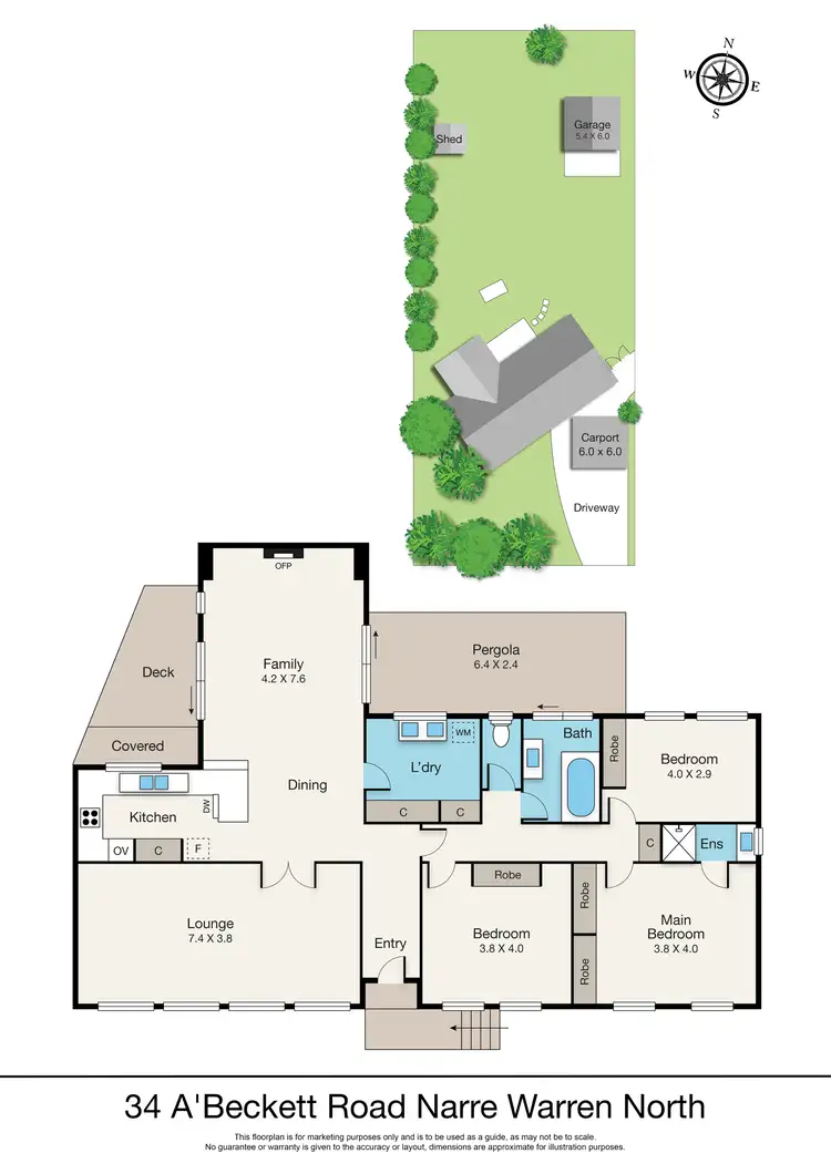 Floorplan of Homely house listing, 34 A'Beckett Road, Narre Warren North VIC 3804