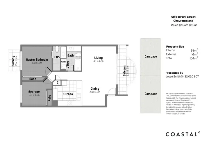 Floorplan of Homely apartment listing, 12/4-8 Purli Street, Chevron Island QLD 4217