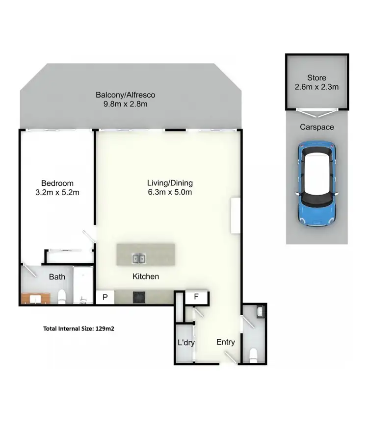 Floorplan of Homely apartment listing, 113/55E Caves Beach Road, Caves Beach NSW 2281