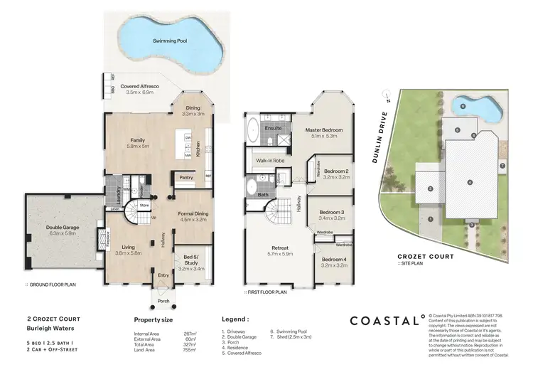Floorplan of Homely house listing, 2 Crozet Court, Burleigh Waters QLD 4220