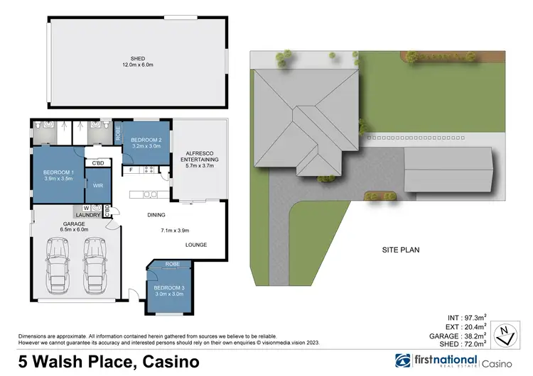 Floorplan of Homely house listing, 5 Walsh Place, Casino NSW 2470