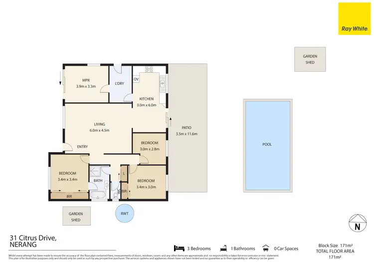 Floorplan of Homely house listing, 31 Citrus Drive, Nerang QLD 4211