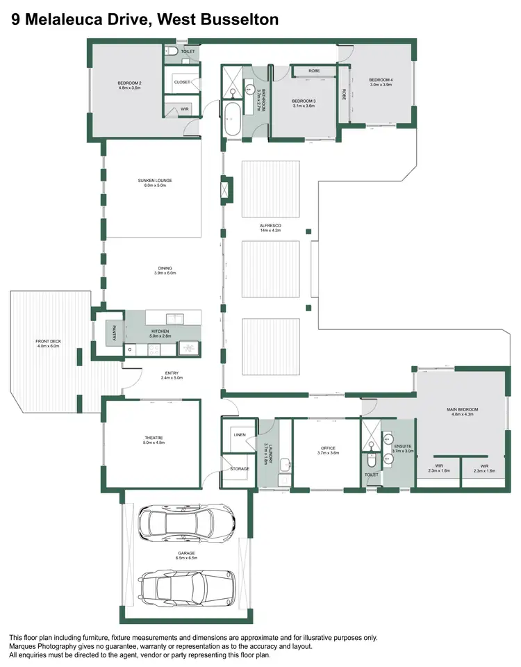 Floorplan of Homely house listing, 9 Melaleuca Drive, West Busselton WA 6280