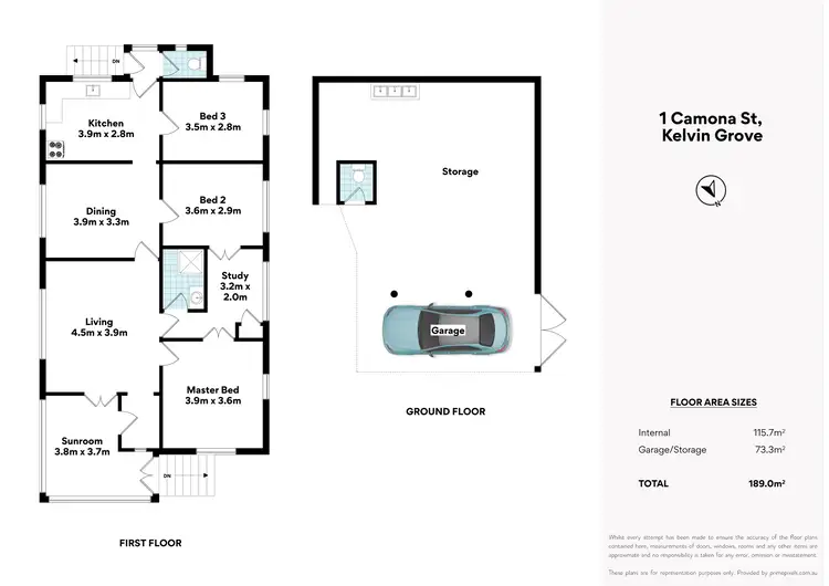 Floorplan of Homely house listing, 1 Camona Street, Kelvin Grove QLD 4059