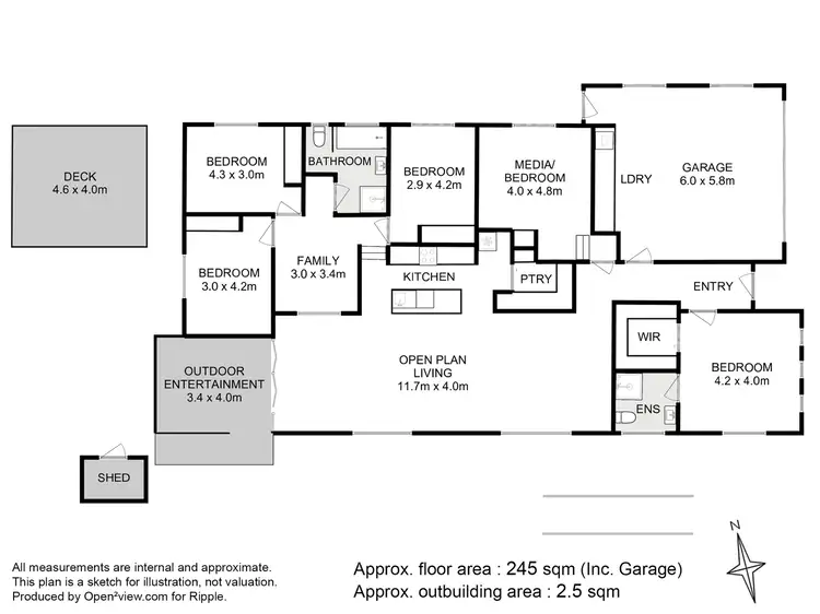 Floorplan of Homely house listing, 3 Manning Place, Sorell TAS 7172
