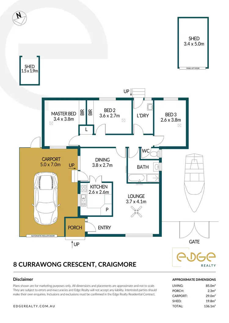 Floorplan of Homely house listing, 8 Currawong Crescent, Craigmore SA 5114