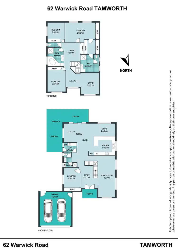 Floorplan of Homely house listing, 62 Warwick Road, Tamworth NSW 2340