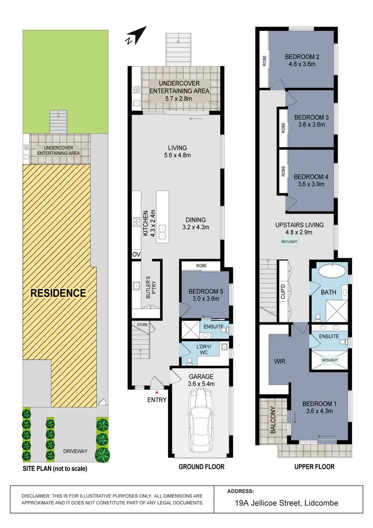 Floorplan of Homely semi-detached listing, 19A Jellicoe Street, Lidcombe NSW 2141