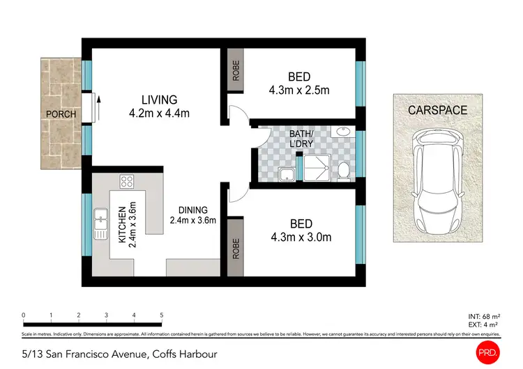 Floorplan of Homely unit listing, 5/13 San Francisco Avenue, Coffs Harbour NSW 2450