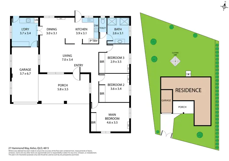 Floorplan of Homely house listing, 27 Hammond Way, Kelso QLD 4815