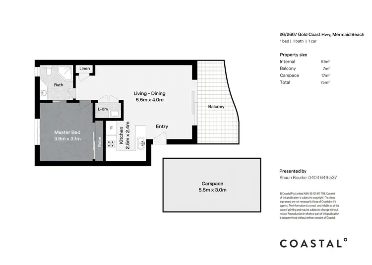 Floorplan of Homely apartment listing, 26/2607-2609 Gold Coast Highway, Mermaid Beach QLD 4218