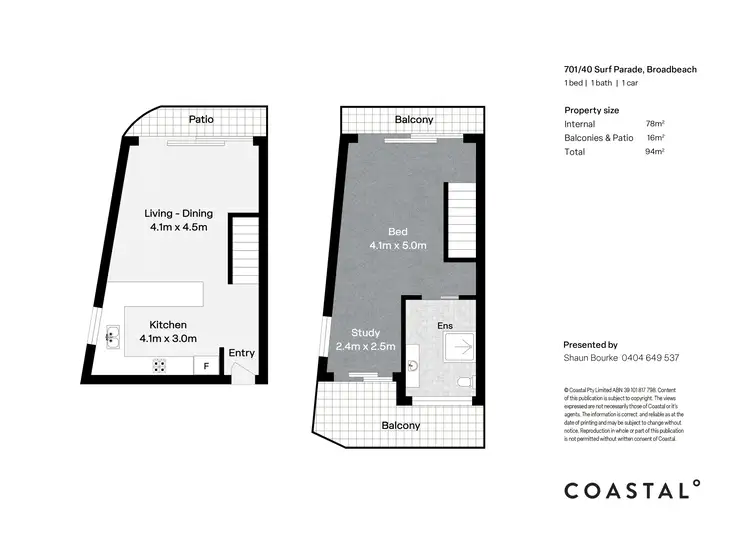 Floorplan of Homely apartment listing, 701/40 Surf Parade, Broadbeach QLD 4218