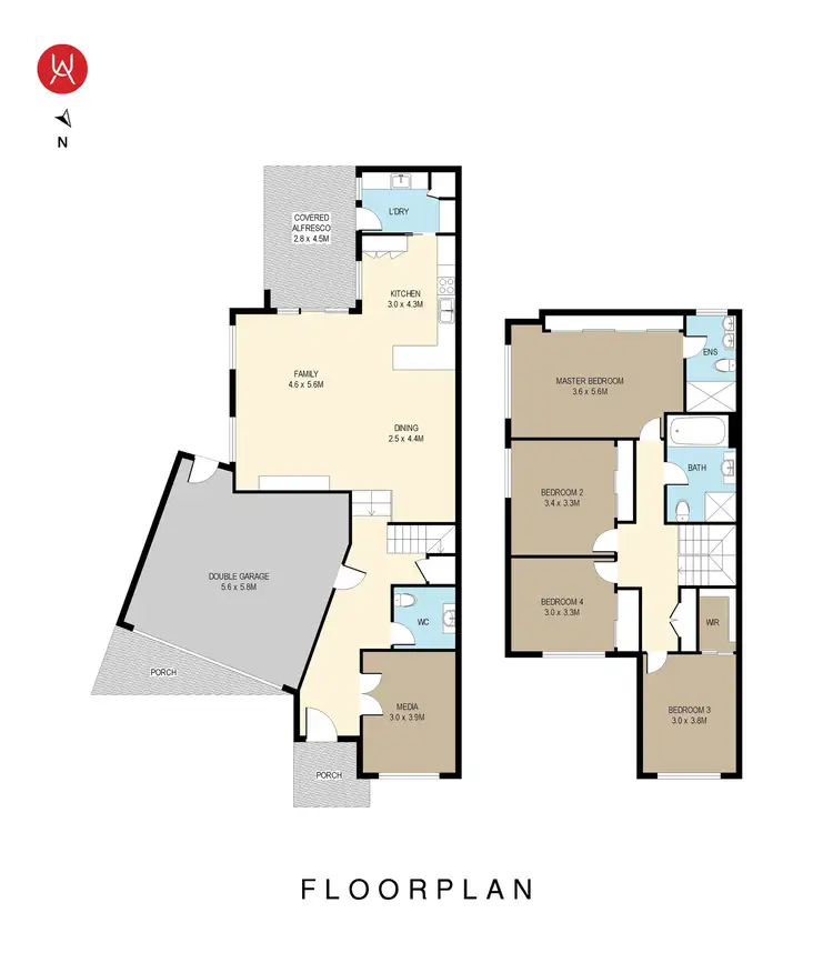 Floorplan of Homely house listing, 4B Kelly Street, Oran Park NSW 2570