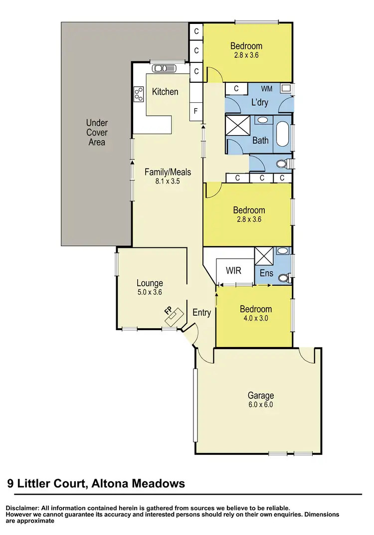Floorplan of Homely house listing, 9 Littler Court, Altona Meadows VIC 3028