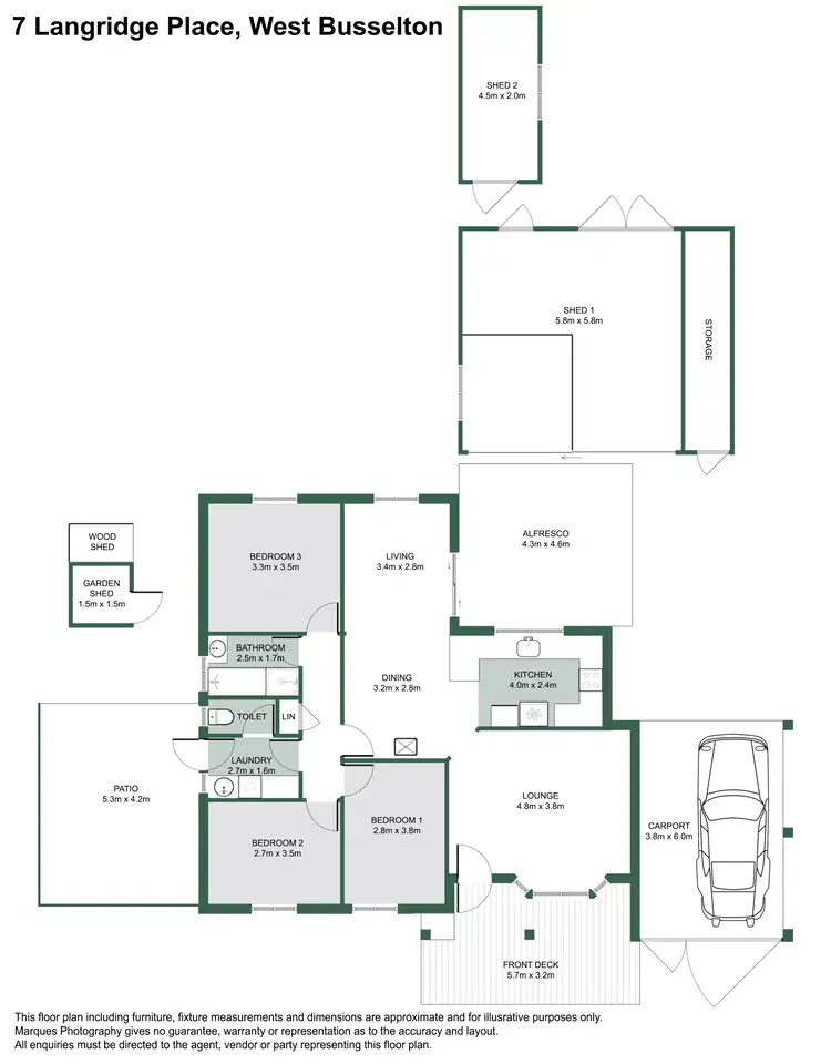 Floorplan of Homely house listing, 7 Langridge Place, West Busselton WA 6280