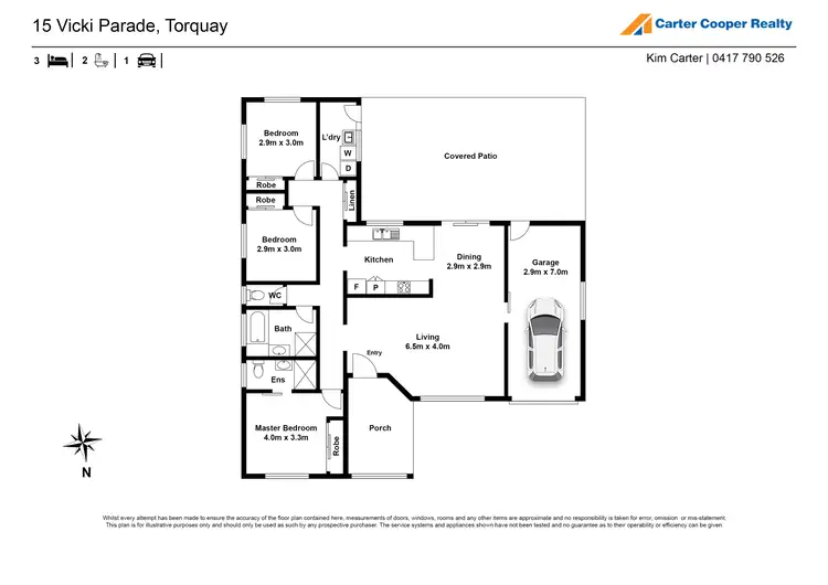 Floorplan of Homely house listing, 15 Vicki Parade, Torquay QLD 4655
