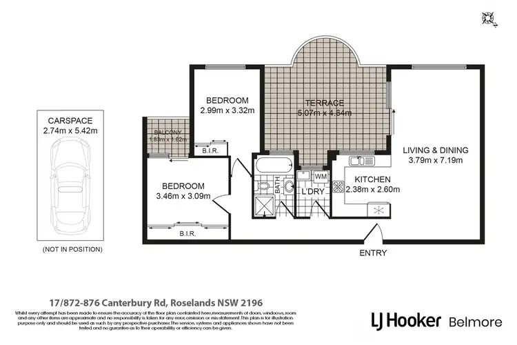 Floorplan of Homely apartment listing, 17/872-876 Canterbury Road, Roselands NSW 2196