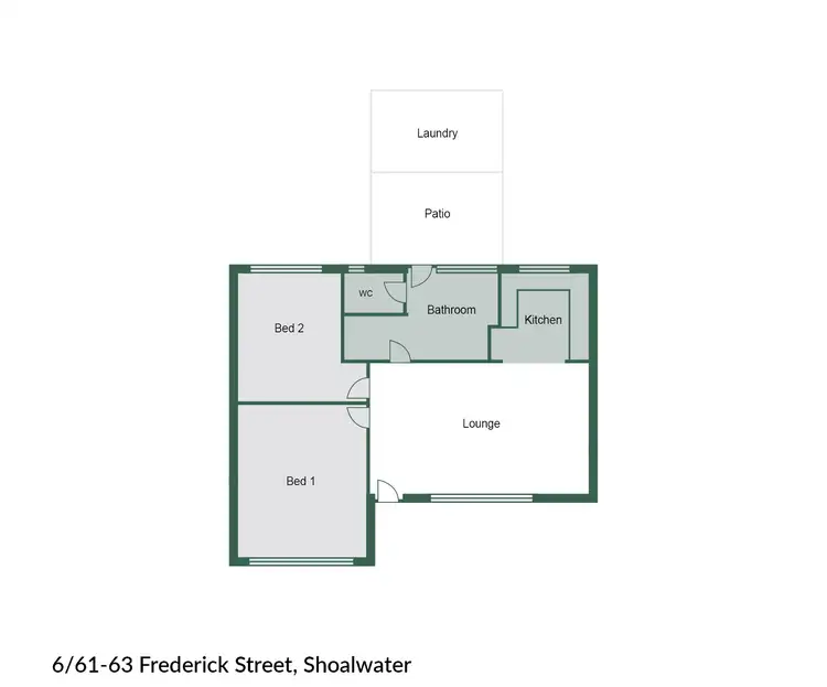 Floorplan of Homely unit listing, 6/61-63 Frederick Street, Shoalwater WA 6169