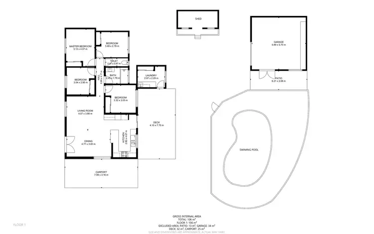 Floorplan of Homely house listing, 5 Franco Court, Rasmussen QLD 4815