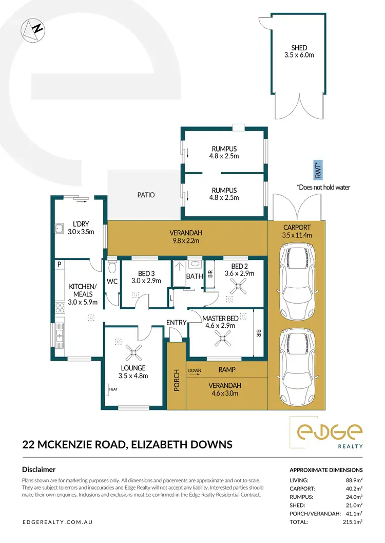 Floorplan of Homely house listing, 22 McKenzie Road, Elizabeth Downs SA 5113