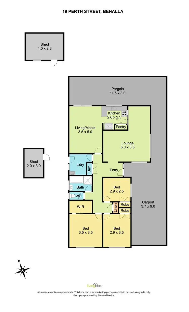 Floorplan of Homely house listing, 19 Perth Street, Benalla VIC 3672