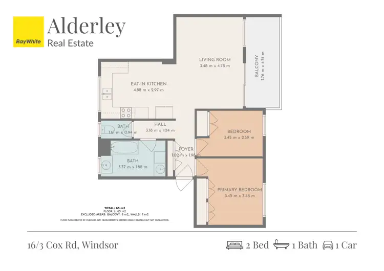 Floorplan of Homely unit listing, 16/3 Cox Road, Windsor QLD 4030