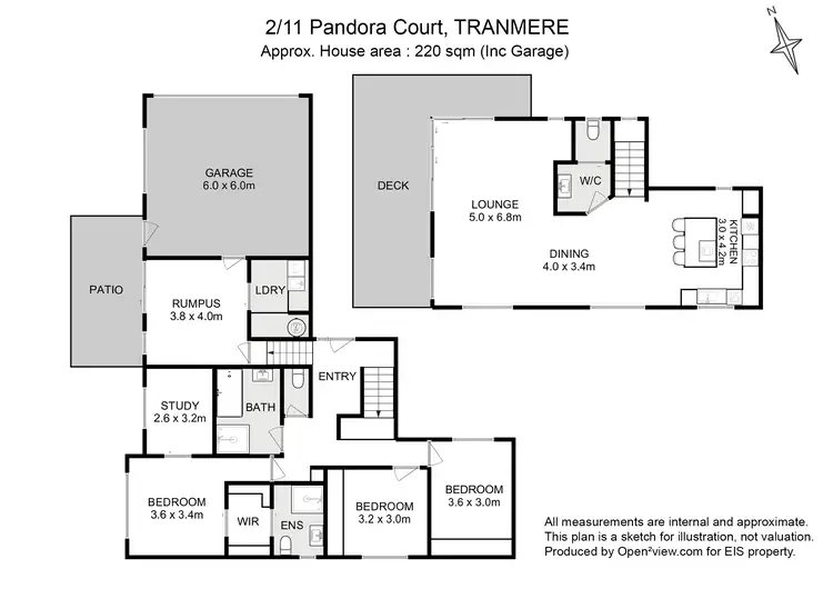 Floorplan of Homely townhouse listing, 2/11 Pandora Court, Tranmere TAS 7018