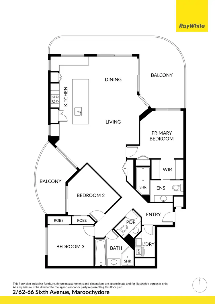 Floorplan of Homely apartment listing, 2/62-66 Sixth Avenue, Maroochydore QLD 4558