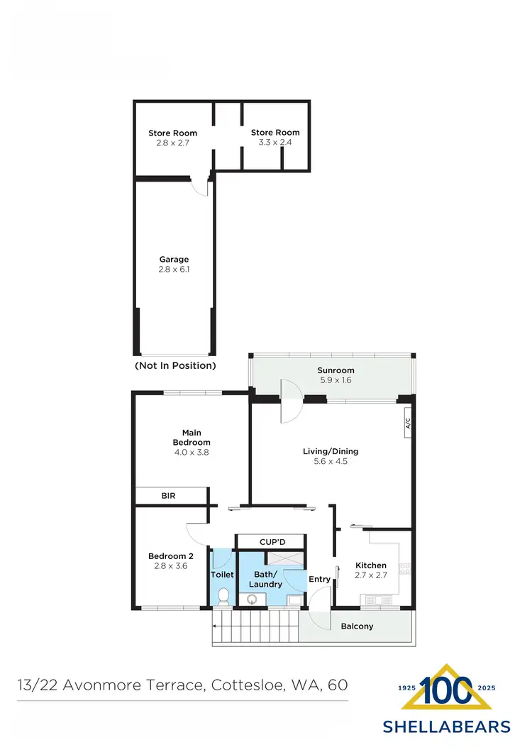 Floorplan of Homely apartment listing, 13/22 Avonmore Terrace, Cottesloe WA 6011