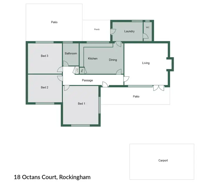Floorplan of Homely house listing, 18 Octans Court, Rockingham WA 6168