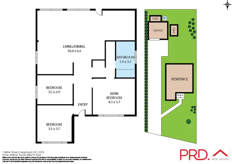 Floorplan of Homely house listing, 1 Miller Street, Sebastopol VIC 3356