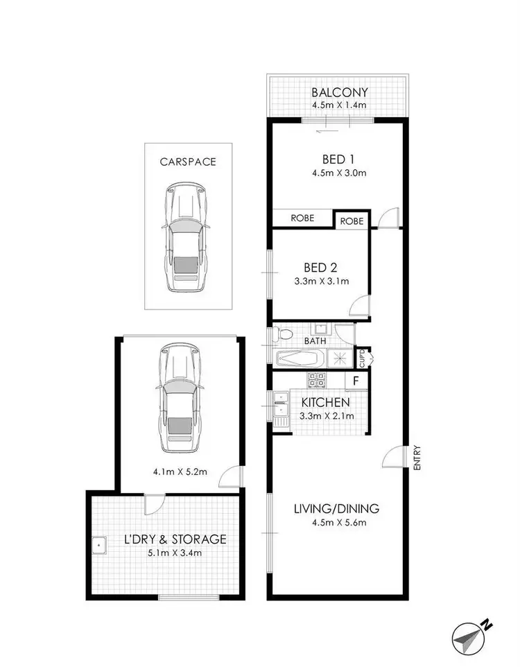 Floorplan of Homely unit listing, 2/79 Duncan Street, Maroubra NSW 2035
