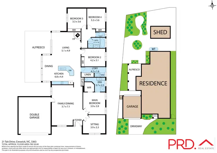 Floorplan of Homely house listing, 21 Tait Drive, Creswick VIC 3363